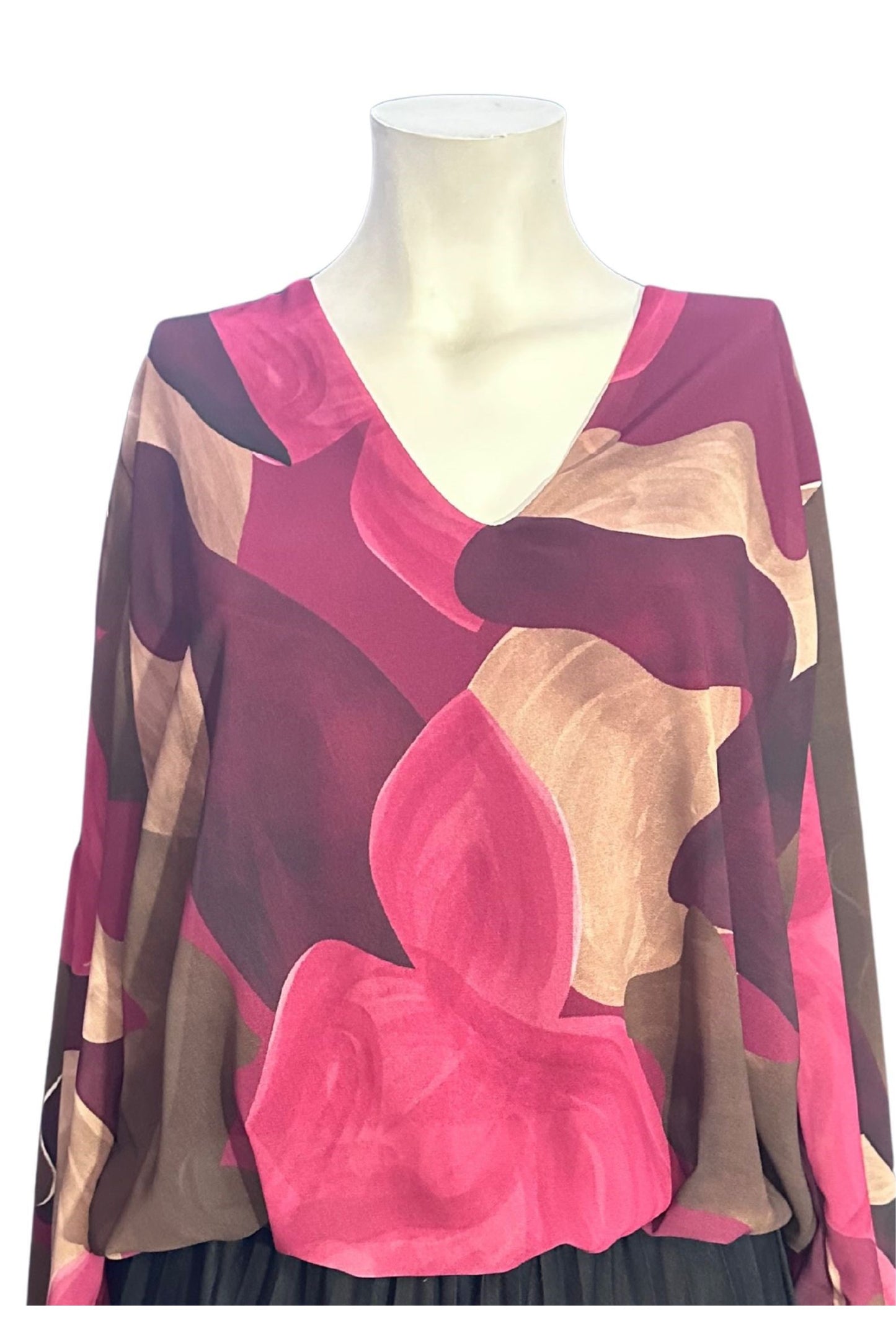 Toppur latino v-neck rose