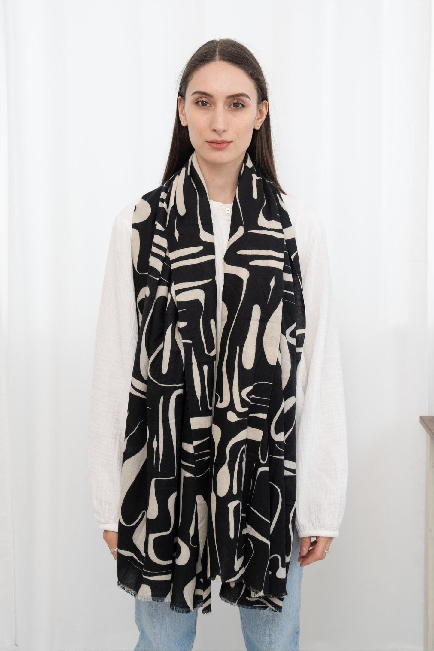 Elena klútur svartur/hvítur