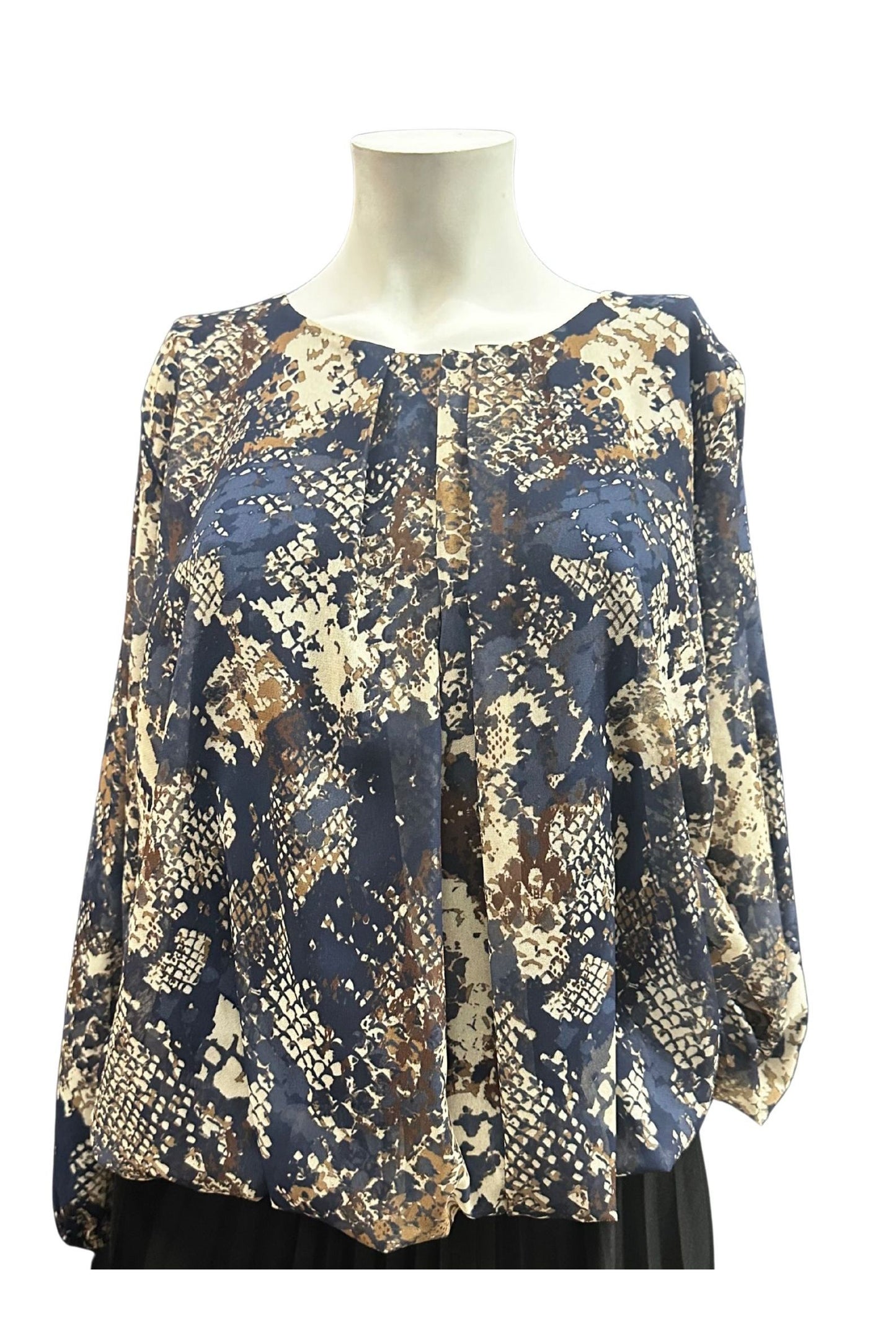 Toppur latino fold blár