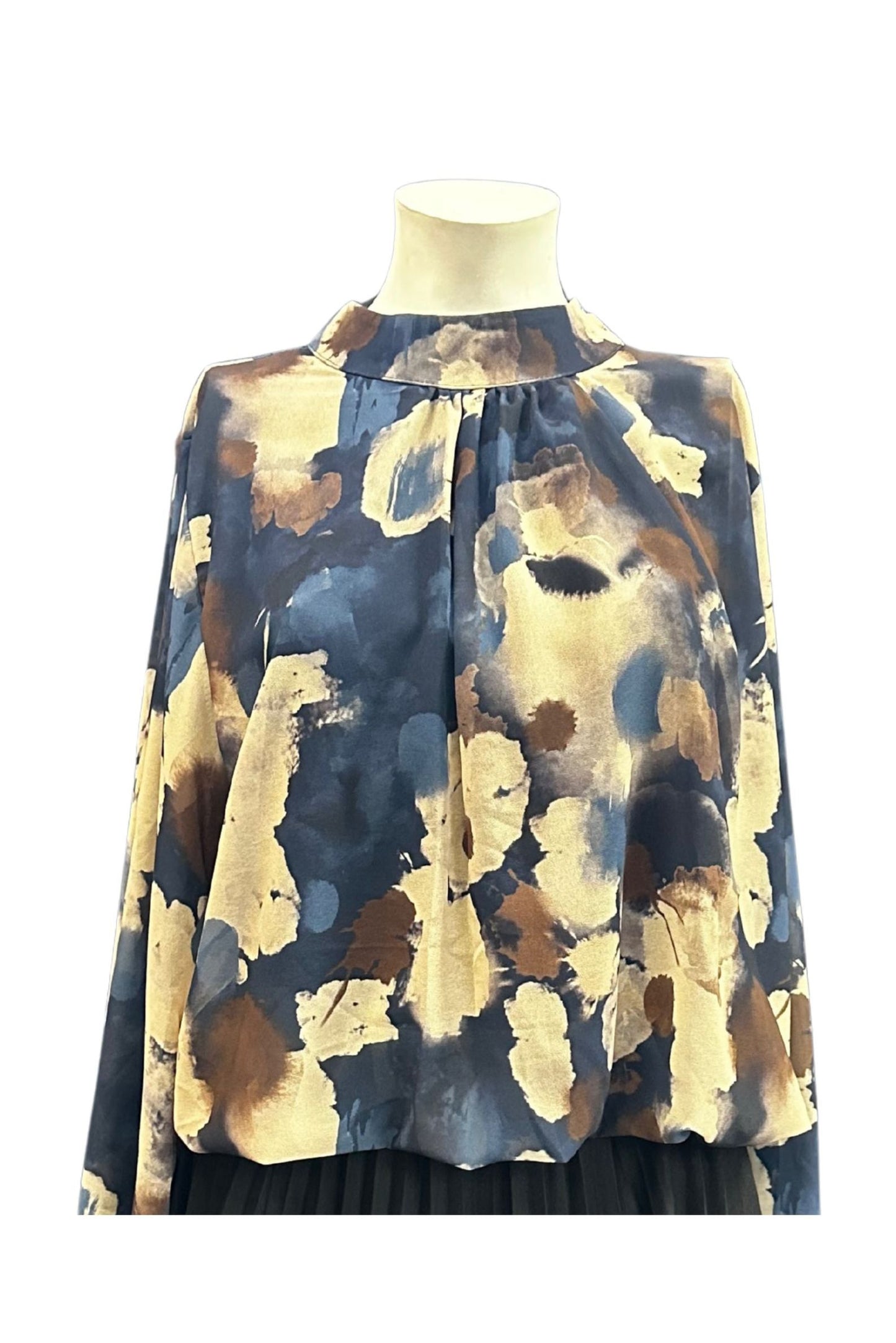 Toppur neck latino blár