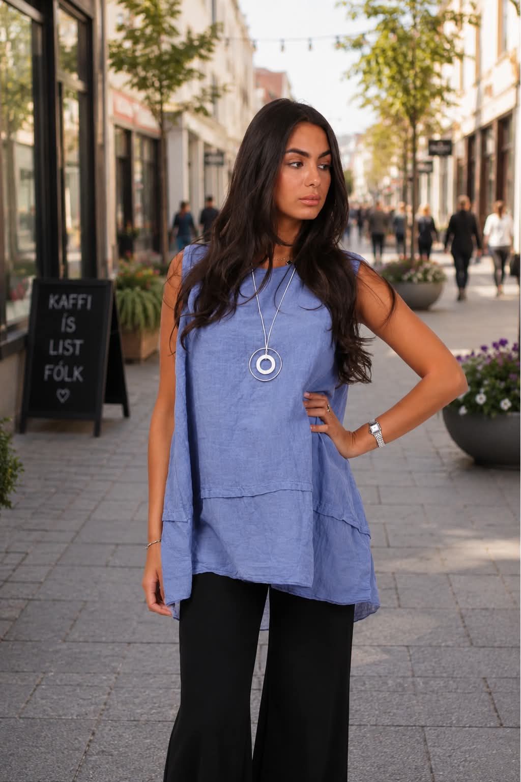 New collection A-line ljós blár
