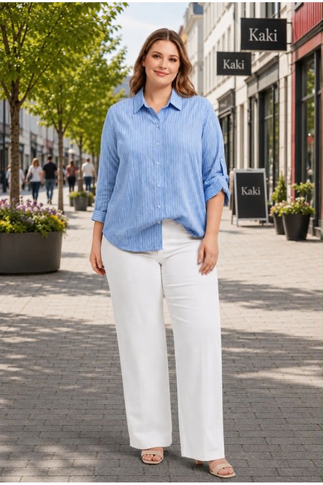 Christy stripe blá