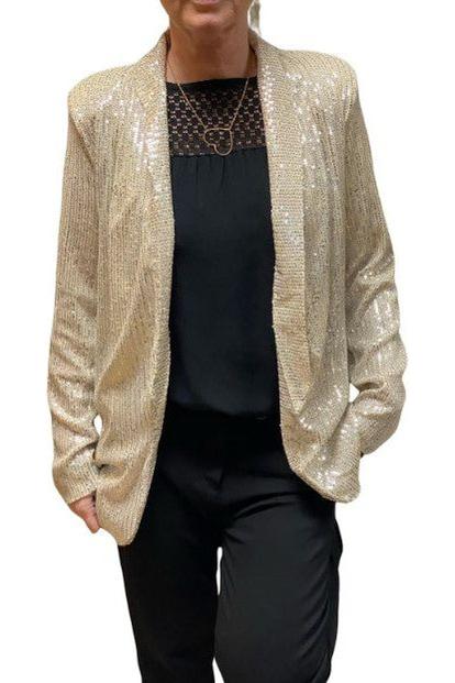 Forcyma Pallíettu jakki beige