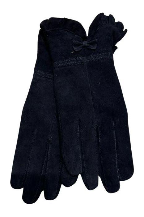 V-Moda rúskins hanskar Svartir