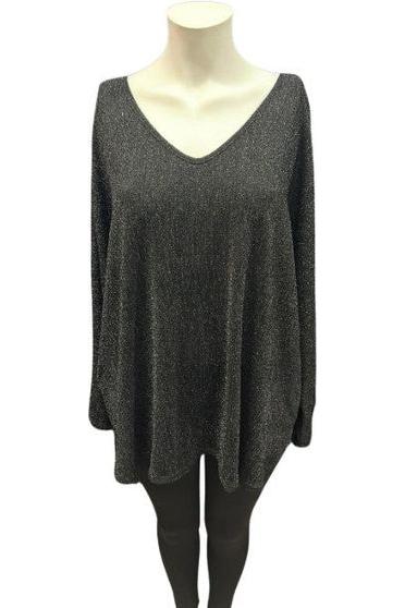 Belle Fa V-toppur svartur