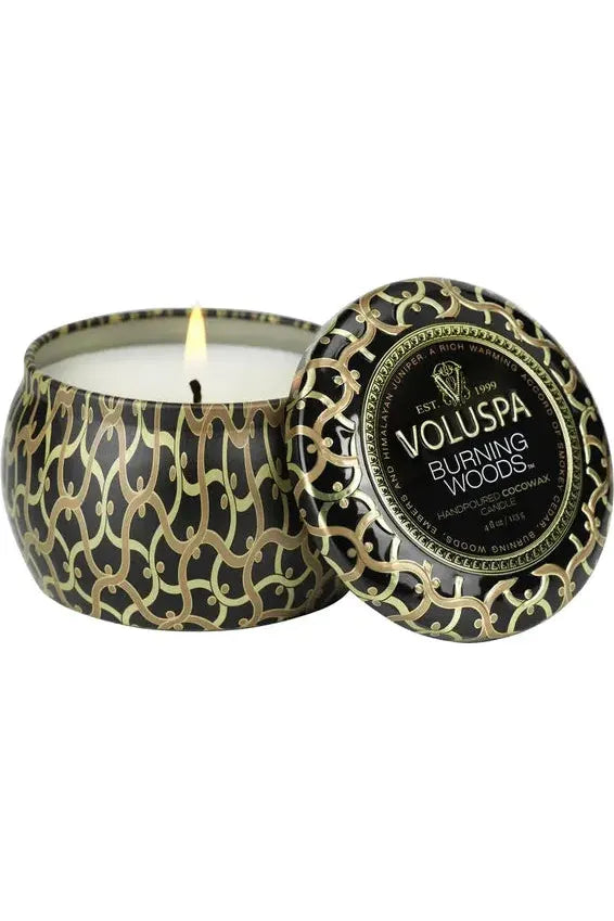 BURNING WOODS MINI TIN