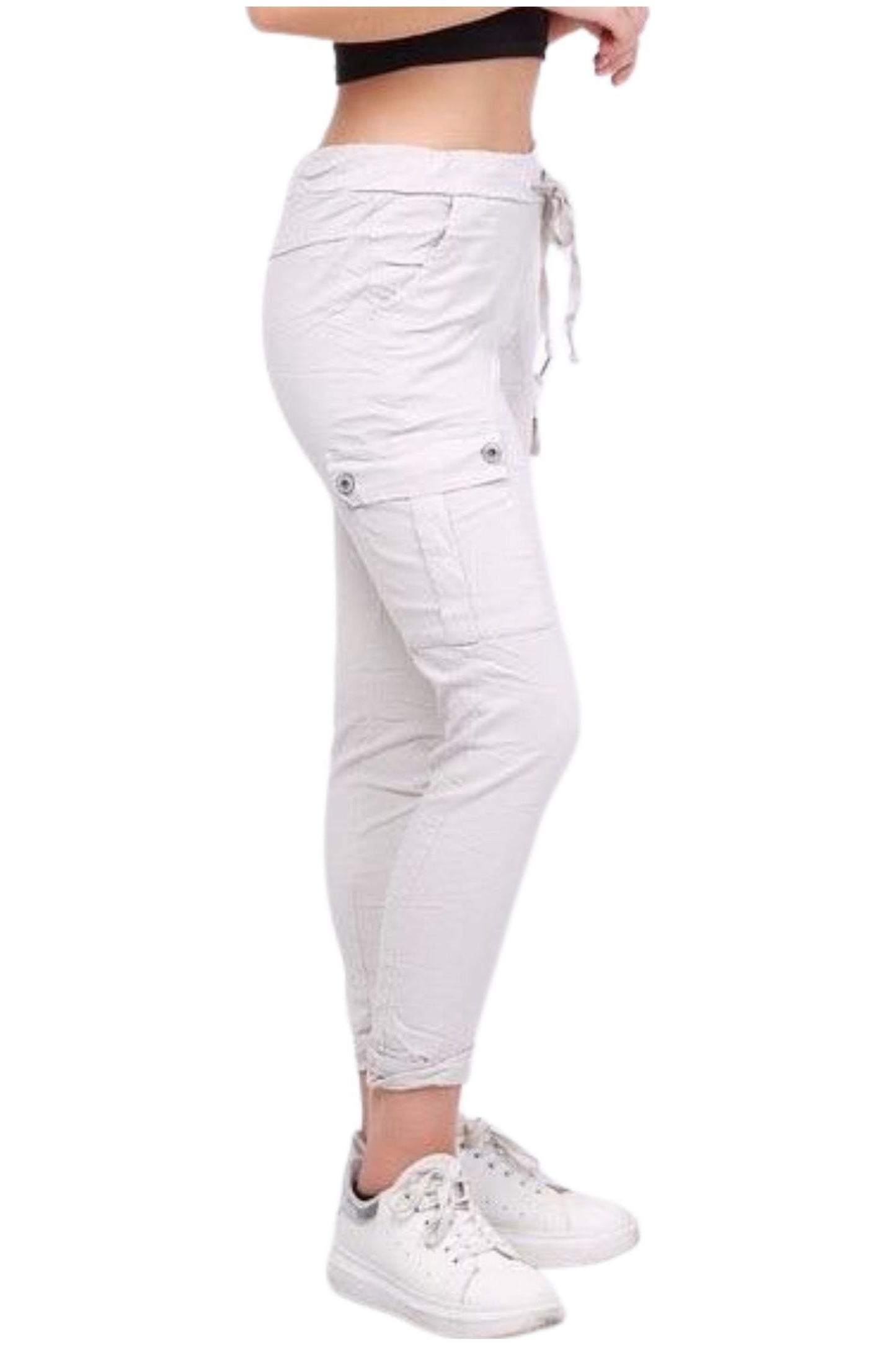 Cargo buxur ljós kremaðar