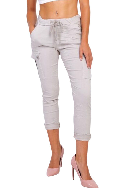 Cargo buxur ljós kremaðar