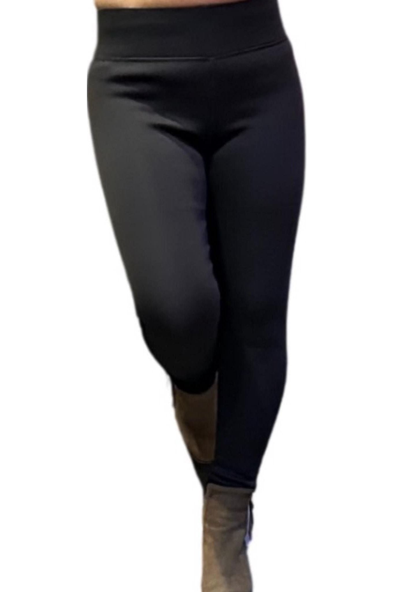 Leggings með svörtu hlýju fóðri