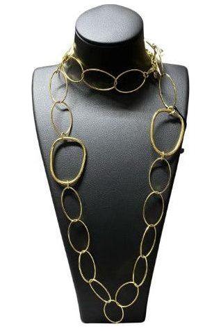 Hálsmen hringir með gyllingu