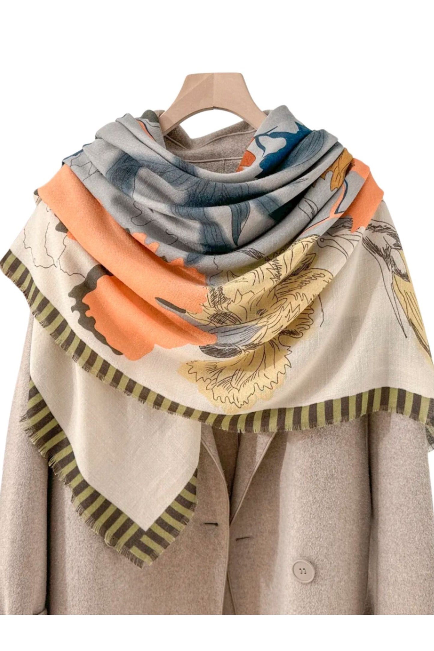 Klútur chale blár/mix