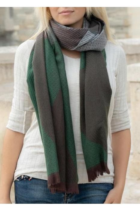 Klútur Rúna Græn&brúntóna