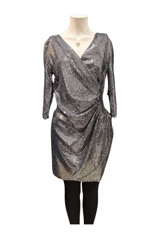 silfur glitter kjóll