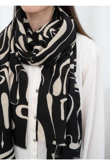 Elena klútur svartur/hvítur