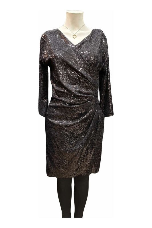 Svartur glitter kjóll