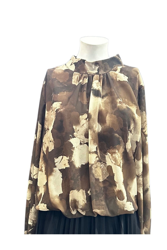 Toppur latino neck mosabrúnn