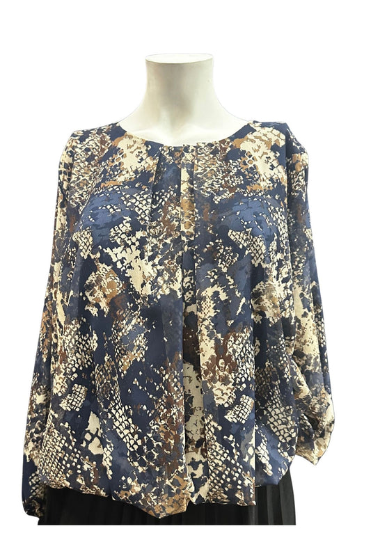 Toppur latino fold blár