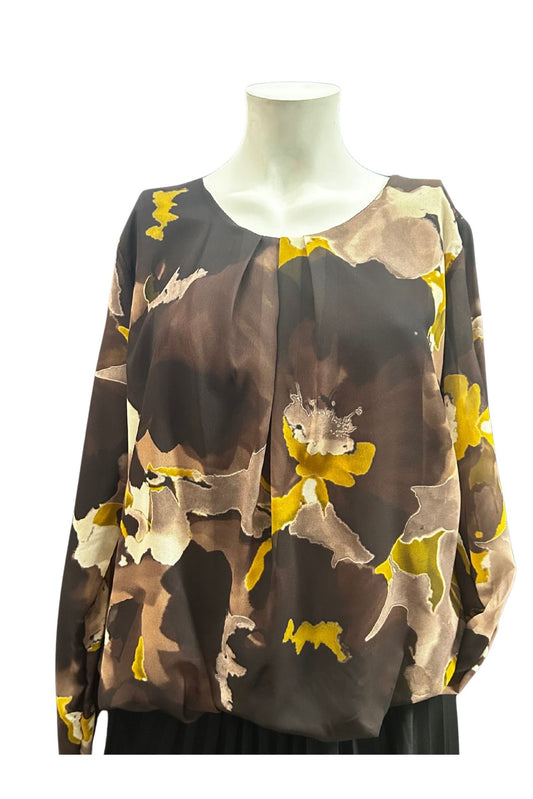 Toppur latino fold brúnn/gulur