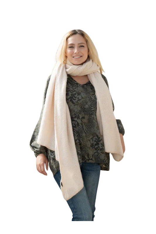 Trefill/sjal Chic ljós beis