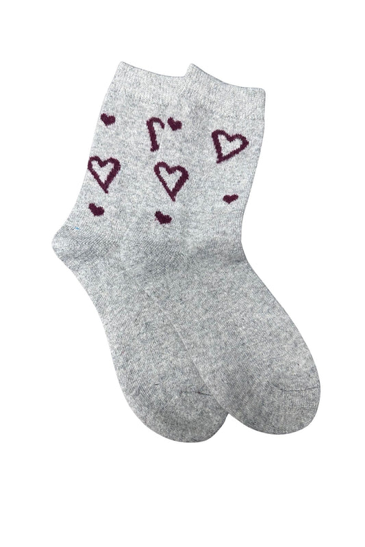 Ullarsokkar hjarta gráir